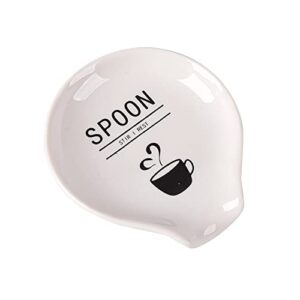 coffee spoon rest ceramic coffee spoon holder small spoon rest coffee station decor coffee bar accessories porcelain teaspoon plates for countertop coffee lovers gift for women and men