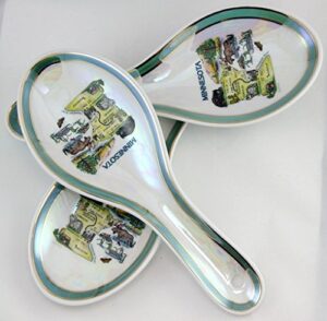 minnesota state map pearl souvenir collectible spoon rest agc