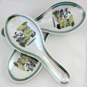 Minnesota State Map Pearl Souvenir Collectible Spoon Rest agc