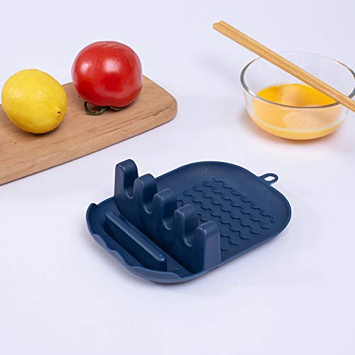 Spoon Rest Holder for Kitchen Stove Top Spoon lid Rest Silicone For Kitchen Counter Utensil Rest With Drip Pad For Multiple Utensils Heat Resistant Kitchen Utensil Rest For Spoons Ladles Tongs & More