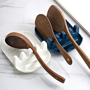 Spoon Rest Holder for Kitchen Stove Top Spoon lid Rest Silicone For Kitchen Counter Utensil Rest With Drip Pad For Multiple Utensils Heat Resistant Kitchen Utensil Rest For Spoons Ladles Tongs & More