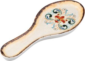 tuscan design melamine spoon rest holder, 9.62 inches
