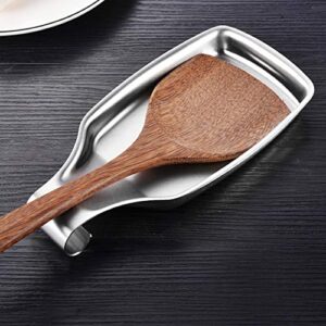 Jolitac Spoon Rest for Stove Top Stainless Steel Utensils Holder Turner Spatula Organizer Storage Soup Spoon Rests Kitchen Tool