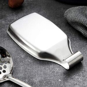 Jolitac Spoon Rest for Stove Top Stainless Steel Utensils Holder Turner Spatula Organizer Storage Soup Spoon Rests Kitchen Tool