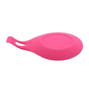 idiytip silicone heat resistant spoon fork mat rest silicone spoon holders utensil spatula holder kitchen tool,rose red