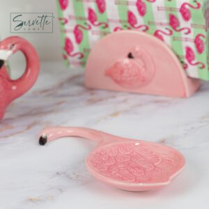 Pink Flamingo Spoon Rests for Kitchen - Set of 2