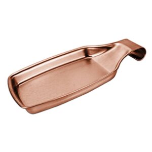 stainless spoon rest for stove top kitchen cooking utensil holder (rose gold)