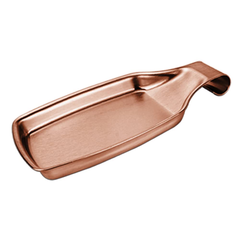 Stainless Spoon Rest for Stove Top Kitchen Cooking Utensil Holder (Rose Gold)