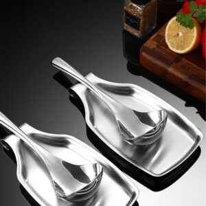 Stainless Spoon Rest for Stove Top Kitchen Cooking Utensil Holder (Rose Gold)