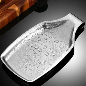 Stainless Spoon Rest for Stove Top Kitchen Cooking Utensil Holder (Rose Gold)