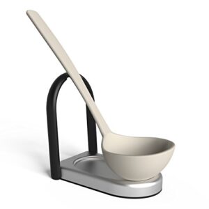 umbra laydle spoon and utensil rest, black/nickel -