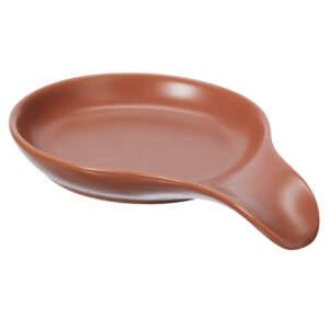 oggi jumbo ceramic spoon rest- spoon rest for stove top, spoon holder for countertop, kitchen decor for counter, coffee bar accessories, brick red