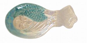 blue sky ceramic mermaid spoon rest, multi