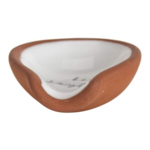 Be Joyful Glossy Brown 2 x 3 Terra Cotta Decorative Countertop Spoon Rest