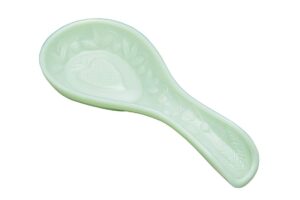 kitchencraft spoon rest, vintage style milk glass, jade green,20.5 x 9 cm