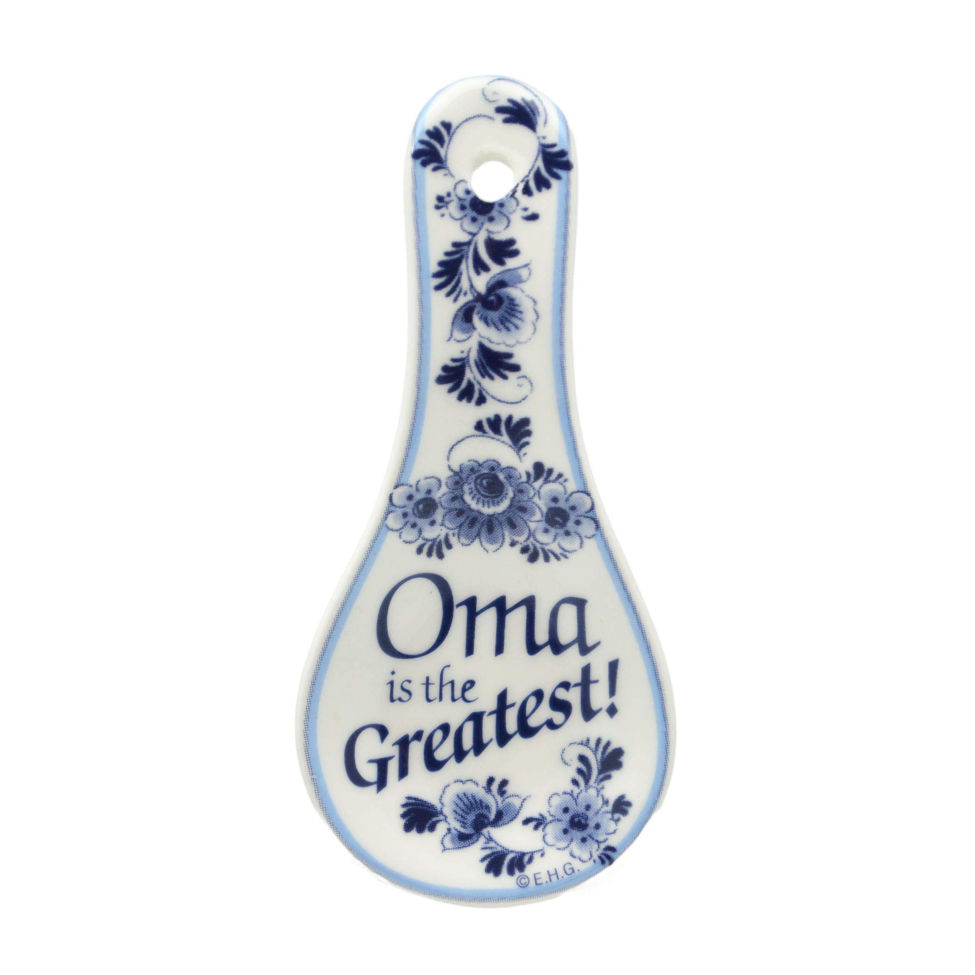 Essence of Europe Gifts Oma is The Greatest Mini Ceramic Spoon Rest Magnet