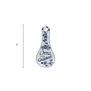 Essence of Europe Gifts Oma is The Greatest Mini Ceramic Spoon Rest Magnet