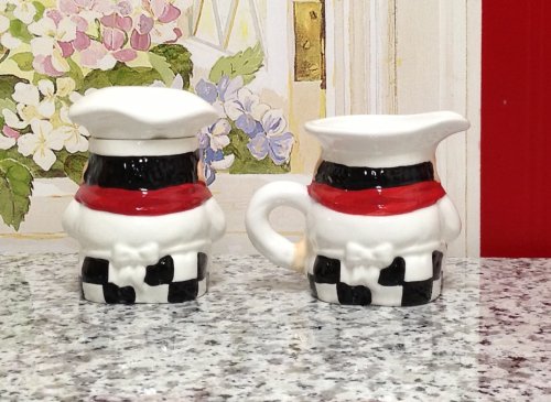 Fat Chef Sugar and Creamer Set