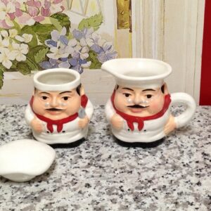 Fat Chef Sugar and Creamer Set