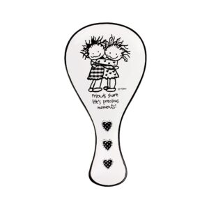 enesco 6006425 children of the inner light friends precious moments utensil holder spoon rest, 9 inch by 5 inch, white