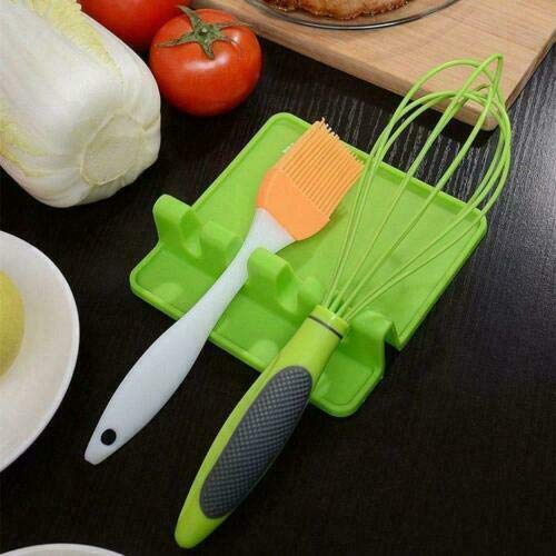 Empire Choice Utensil Spatula Spoon Rest Mat Ladle Spoon Holder Utensils Holders for Kitchen Counter or Stove Top (Green)