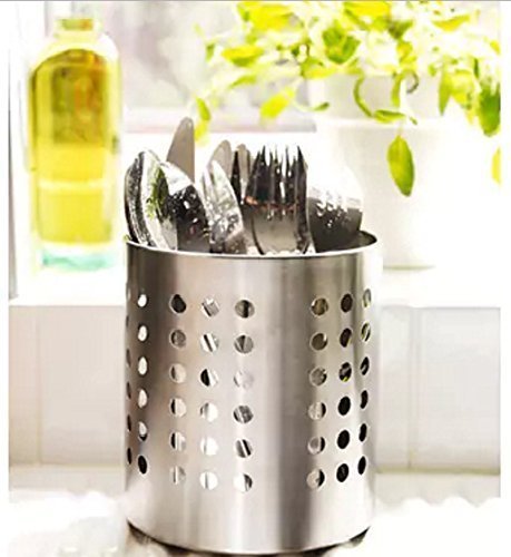 Stainless Steel Cutlery Holder Kitchen Stainless Steel Cooking Utensil Holder Multi-Function Storage Tool Chopstick Holder Round shape spoon holder