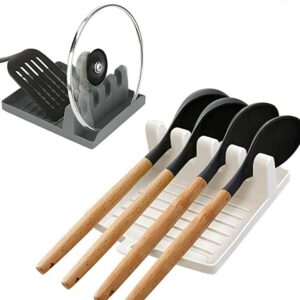 Spooner - Multi-Utensil Holder - Heat resistant, BPA free and with drip tray holder to place on the counter, next to the stove or in the kitchen for spoons.