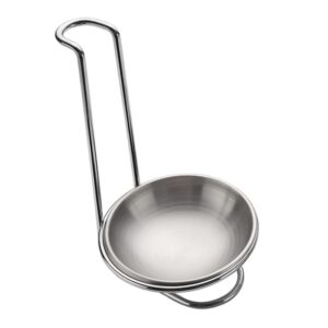 stainless steel spoon rest vertical cooking utensil holder for restaurant kitchen countertop, 1 piece