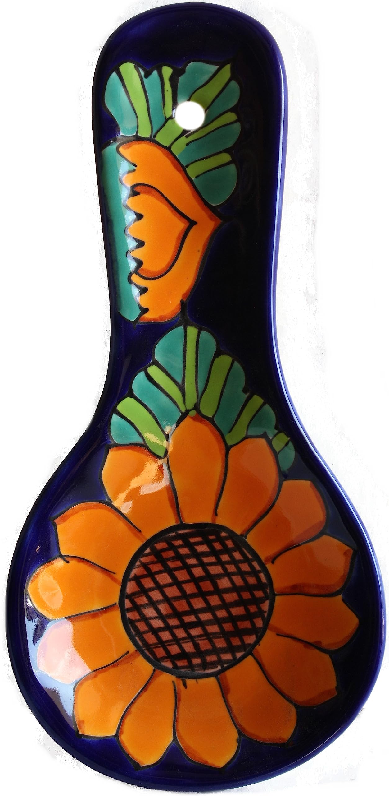 Sunflower Talavera Ceramic Spoon Rest