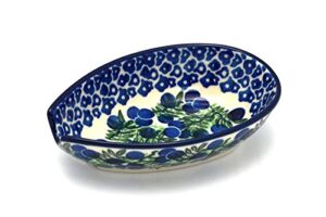 polish pottery spoon rest - huckleberry