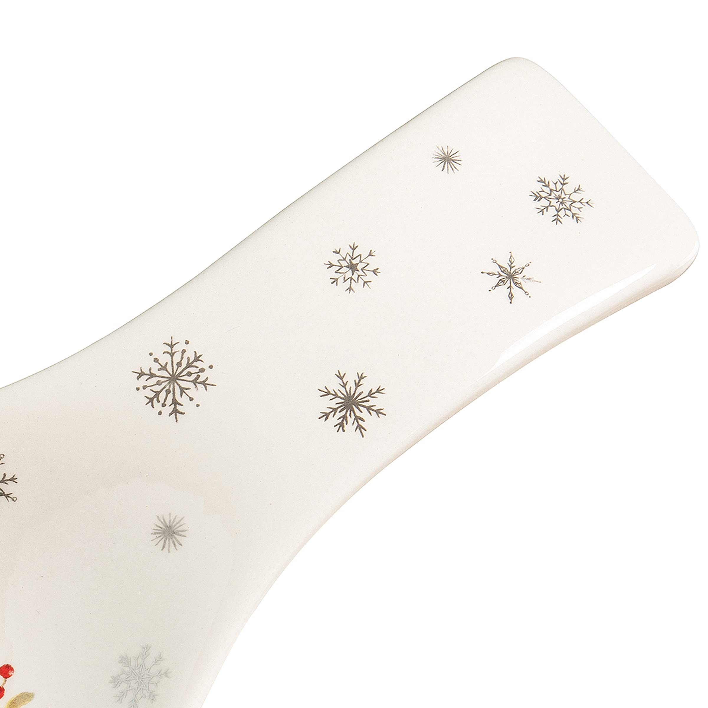 C&F Home Joy Cardinal Wreath Spoon Rest White