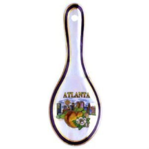 atlanta skyline pearl souvenir collectible spoon rest agc