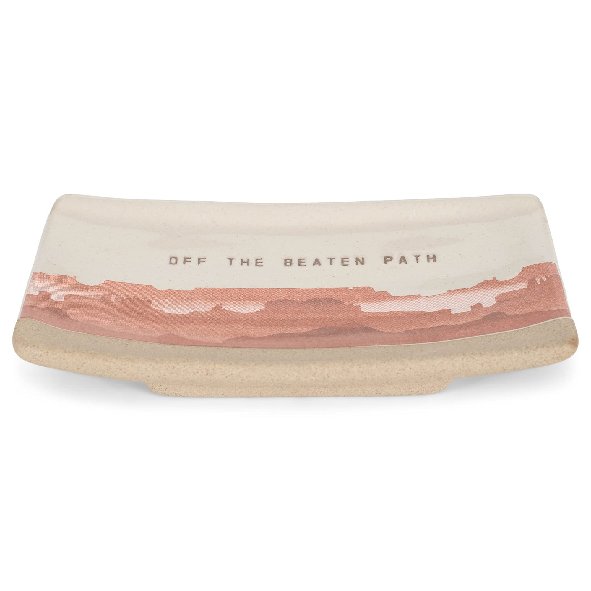 Demdaco Off The Beaten Path Sunset Orange 6 x 3.5 Stoneware Everyday Kitchen Rectangle Spoon Rest