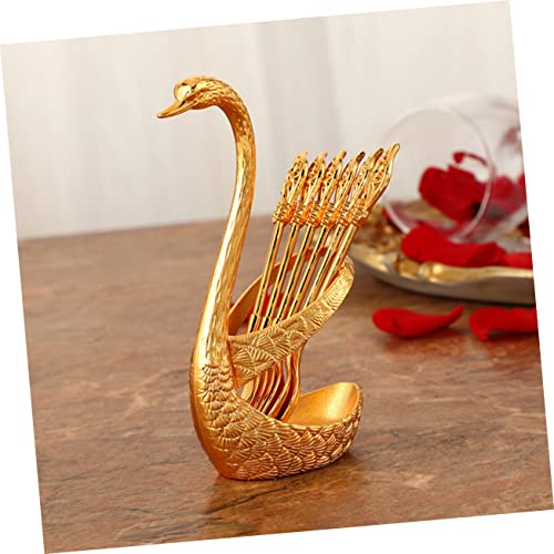 UPKOCH 1 Set Swan Spoon Set Cake Decorating Stainless Steel Set Serving Utensils Stainless Steel Coffee Stir Spoon Cake Spoons Holder Coffee Spoon Holder Cake Spoons Kitchen Gadgets Cute