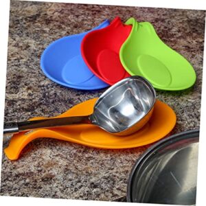 Cabilock 2pcs Spoon Spoon Rest Silicone Spoon Rest Stove Top Spoon Holder Spoon Rest Spoon Rest Kitchen Utensil Holder Durable Spoon Rest Spoon Rack Spoon Rack Large Almond