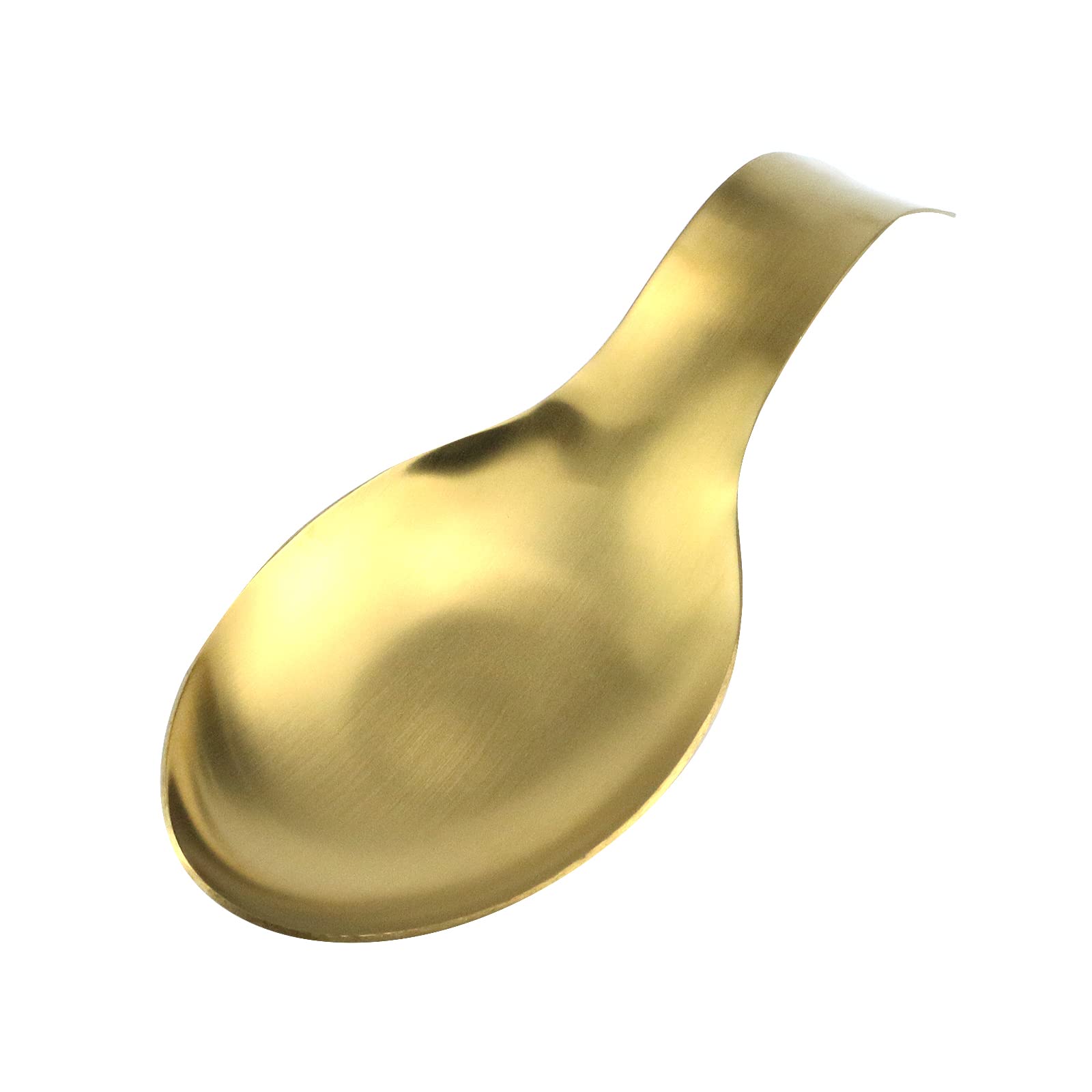 Woogim Fish Shape Stainless Steel Spoon Rest for Kitchen Accessories 304 Steel Thicken 1 Pcs Gold