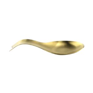 Woogim Fish Shape Stainless Steel Spoon Rest for Kitchen Accessories 304 Steel Thicken 1 Pcs Gold