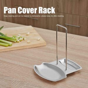 Spoon Rest with Lid Holder, Pot Lid Holder and Spoon Rest, Stainless Steel Utensils Lid Spoon Holder Ladle Rest Pot Lid Rack Shelf Stand Holder Multifunctional Storage Rack Stove Organize