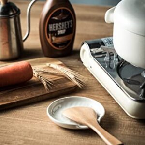 Porcelain Spoon Rest with Drip Tray for Multiple Utensils, Cooking&Large Stove Spoon Holder