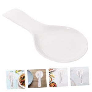 YARNOW Ceramic Spoon Rest Ceramic Spatula Rest Stove Kitchen Decor and Accessories Countertop Spoon Rest Ladle Rest Scoops Chopstick Holders Scooper Household White Cutlery Rack Ceramics