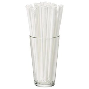 DuraHome Clear Plastic Straws Individually Wrapped 1000 Pack - 8 inch Drinking Straw, BPA Free - Restaurant Style Disposable Straws 0.24" Wide, Bulk Set