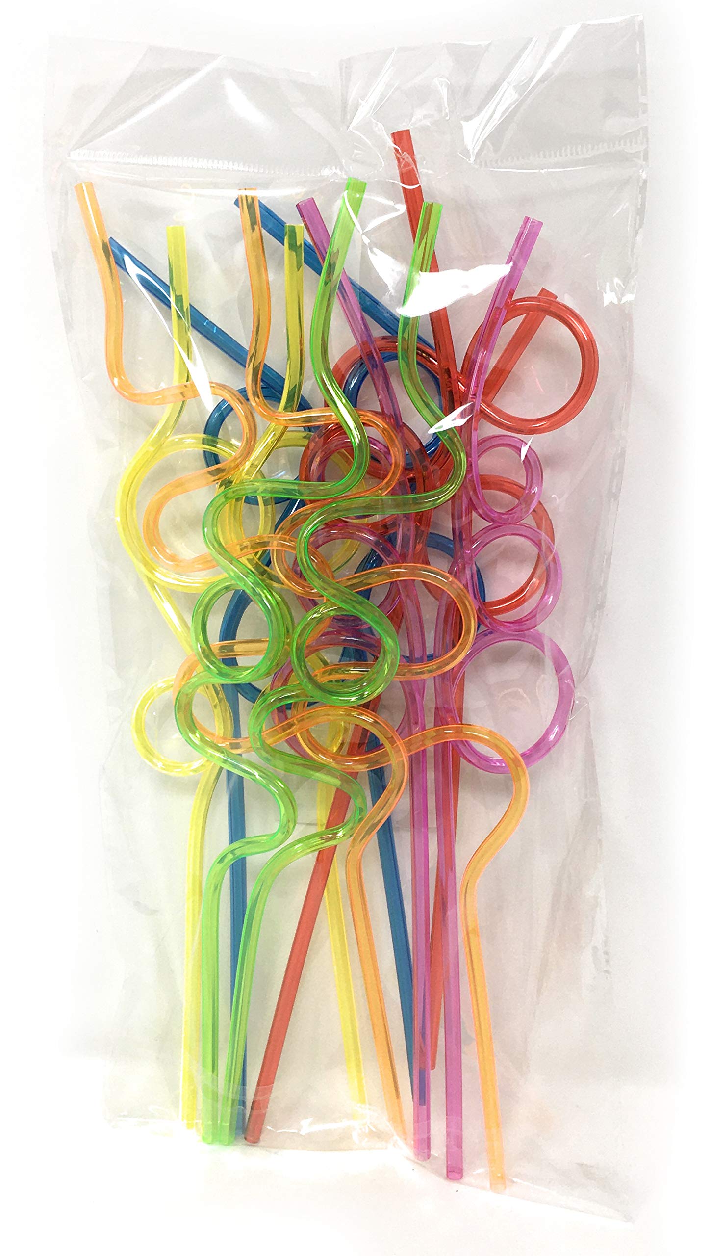 12-Pk Crazy Straws for Kids Silly Straws for Kids Plastic Straws Reusable Drinking Straws Reusable Plastic Straws Plastic Reusable Straws for Kids Reusable Straws Hard Plastic Straws Party Straws