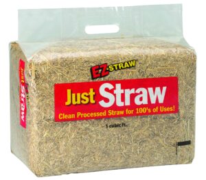 ez-straw just straw clean processed straw – multi purpose - small bale (1 cubic foot)