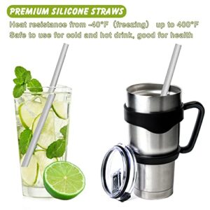 5Pcs Reusable Silicone Straws, Food Grade Openable Drinking Straw, BPA Free Snap Straws,Open for cleaning, Flexible Straw Hot & Cold Compatible for Home,Party,Travel