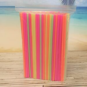 Pack of 150 NEON Giant 12" Drinking/Smoothie Straw, Perfect for Tall Cups and Tumblers