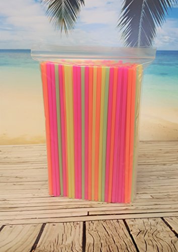 Pack of 150 NEON Giant 12" Drinking/Smoothie Straw, Perfect for Tall Cups and Tumblers