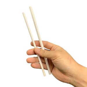 Kingseal Disposable Paper Drinking Straws, Unwrapped, WHITE, 7.75 Inch Length x 8mm Diameter, Giant" Size, White, Biodegradable, Earth Friendly, Bulk Pack - 1 Box of 350 Straws