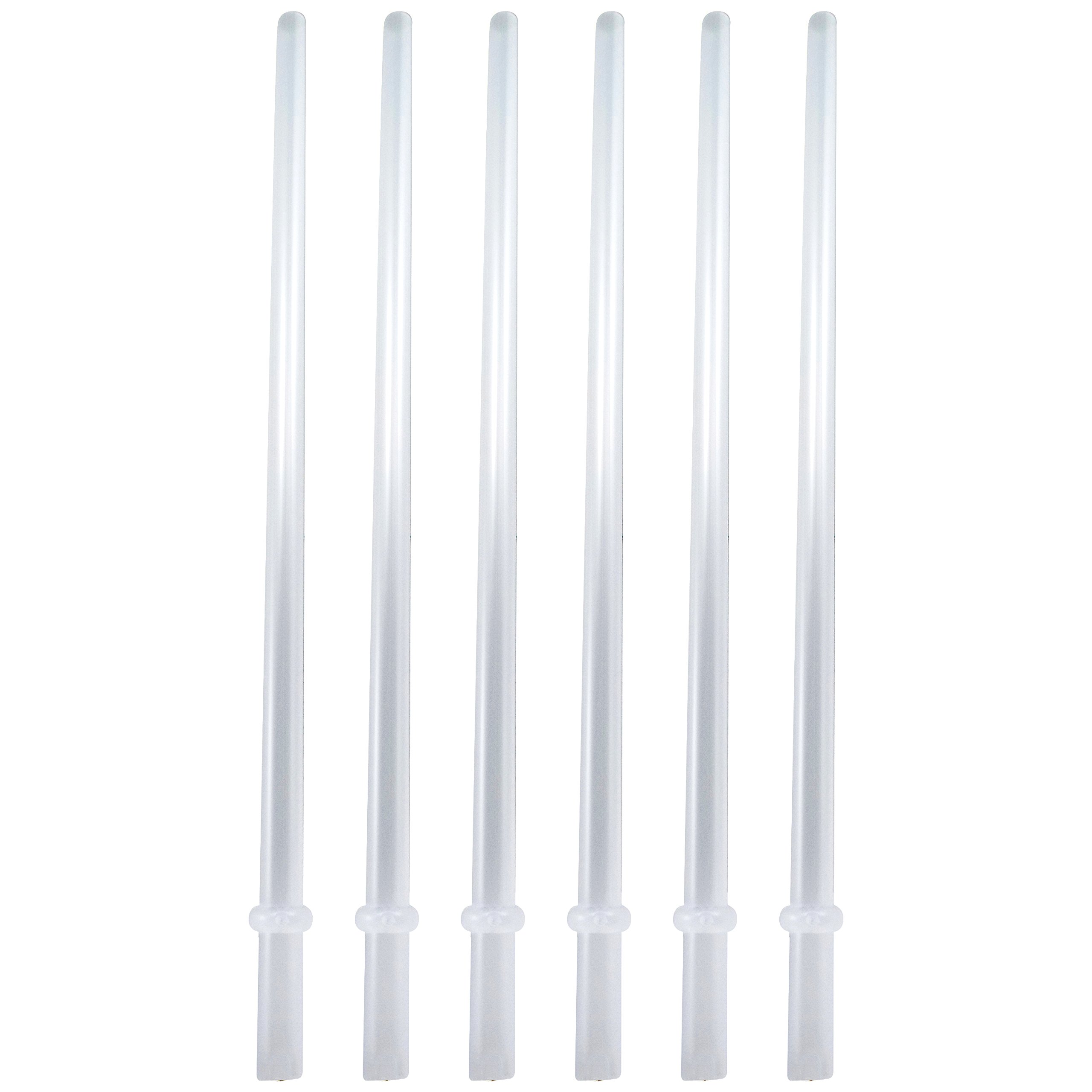 Sunshine Mason Co. Plastic Reusable Drinking Straws 6 Pieces, Clear