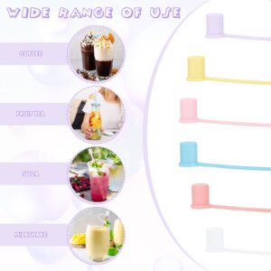 12 Pieces Straw Covers Cap Silicone Straw Tips Cover Reusable Drinking Straw Tips Lids Dust Proof Straw Plugs for 7-8 mm Straws, 6 Colors