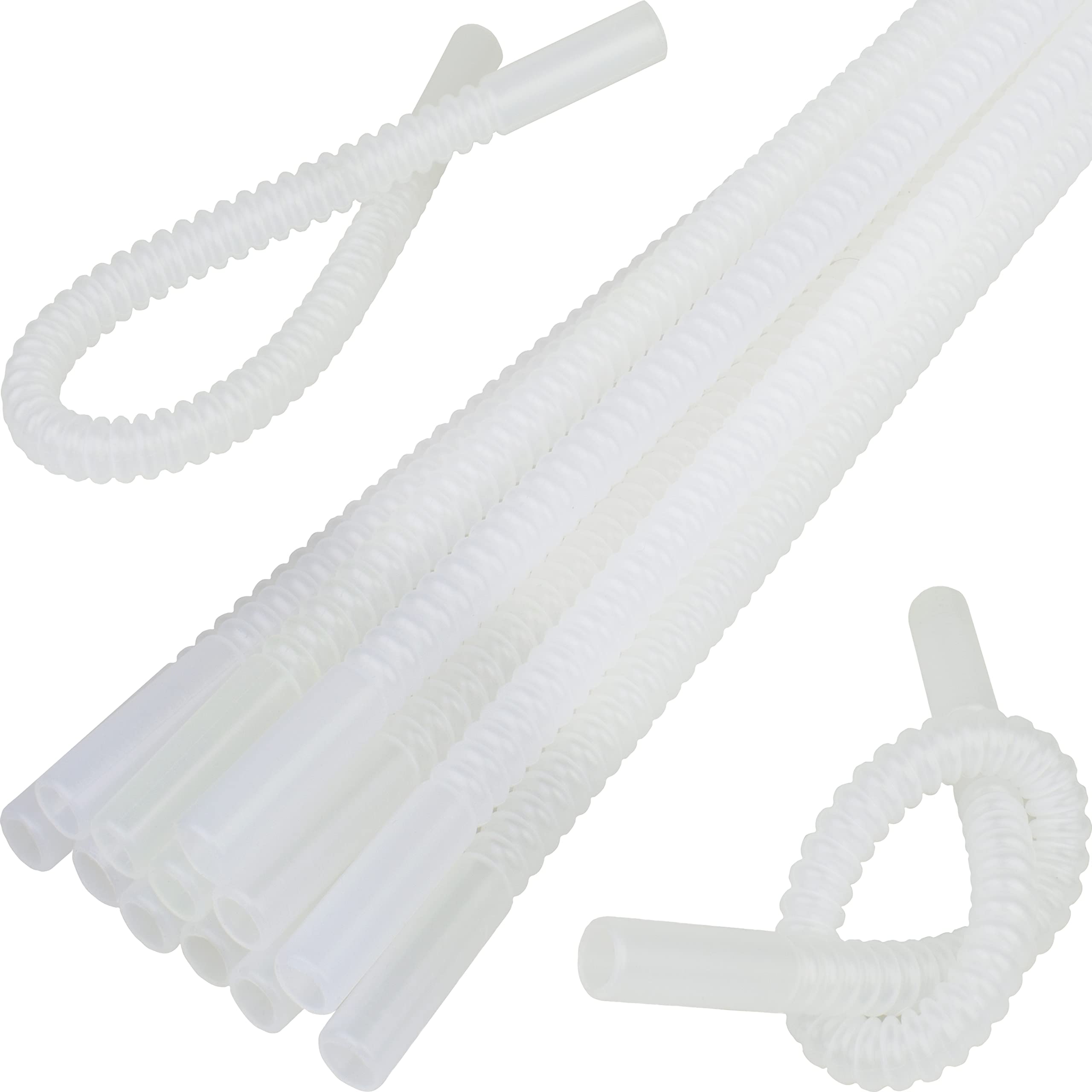 Bendable Straws - 11 inch Long Flexible Straws - Bendy Drinking Straws Reusable - 14 Pack